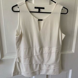 White House black market white sleeveless top,